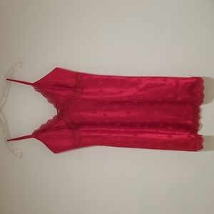 Vintage Red Heart Jaclyn Smith Chemise Night Gown